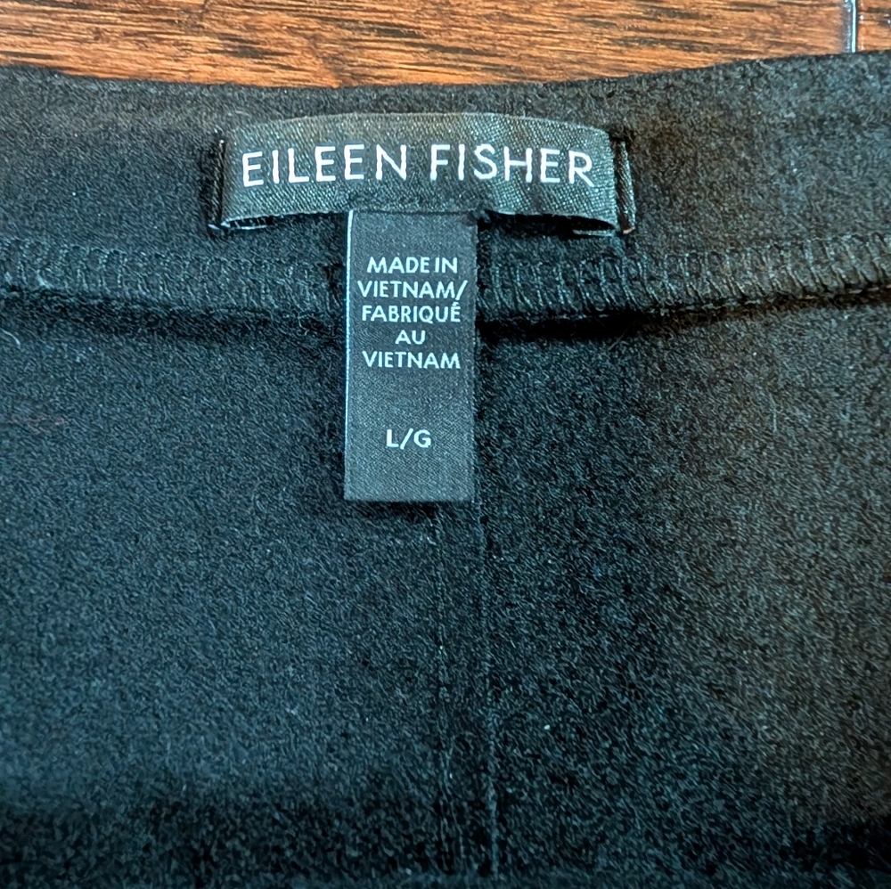 Eileen Fisher 100% Wool Black Women's Skirt Size Large - Picture 3 of 9